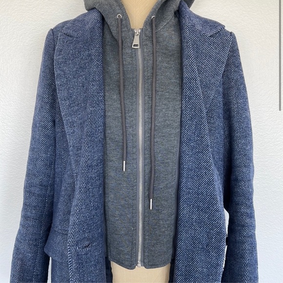 7 for All Mankind • Long Jacket with Detachable Hoodie - Picture 4 of 12